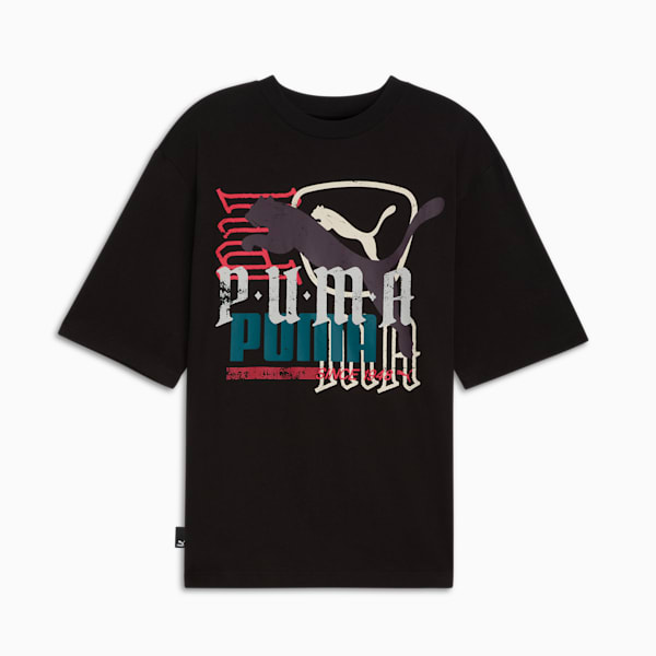 CLASSICS PLAY LOUD Overlay Logo Men's Tee, PUMA Black, extralarge