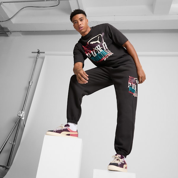 CLASSICS PLAY LOUD Overlay Logo Men's Tee, PUMA Black, extralarge