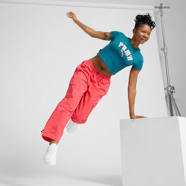 T-shirt court CLASSICS PLAY LOUD Femme, Cold Green, extralarge