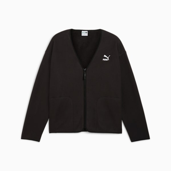 メンズ CLASSICS フリース カーディガン, PUMA Black, extralarge-JPN