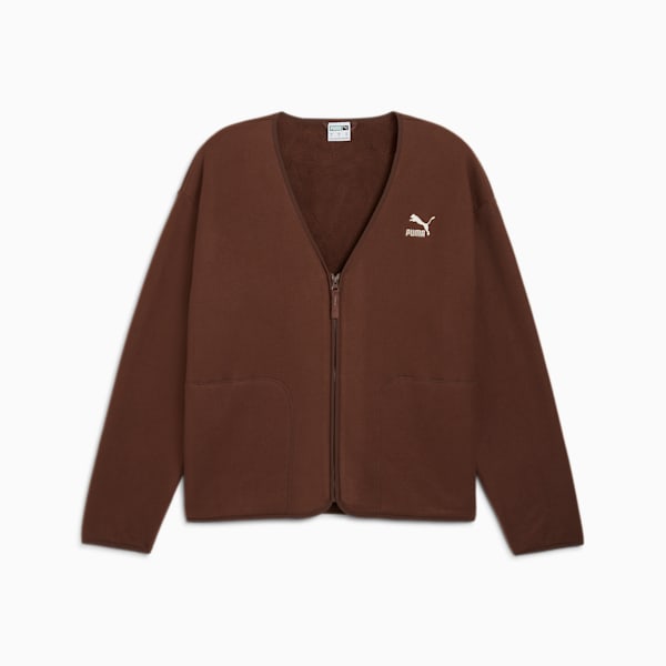 メンズ CLASSICS フリース カーディガン, Espresso Brown, extralarge-JPN