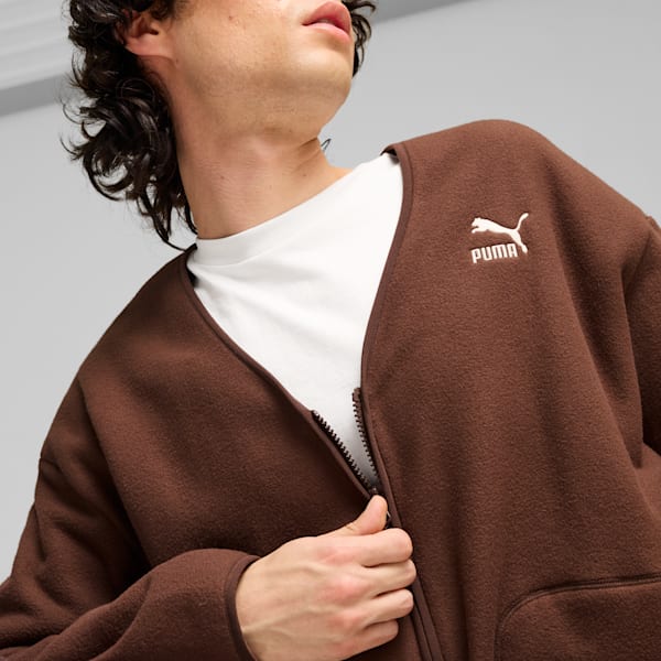 メンズ CLASSICS フリース カーディガン, Espresso Brown, extralarge-JPN
