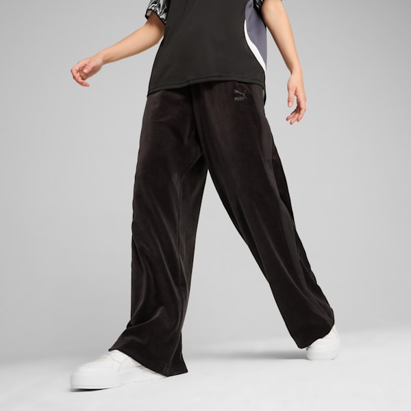 ユニセックス T7 オーバーサイズ ベロア トラックパンツ, PUMA Black, extralarge-JPN
