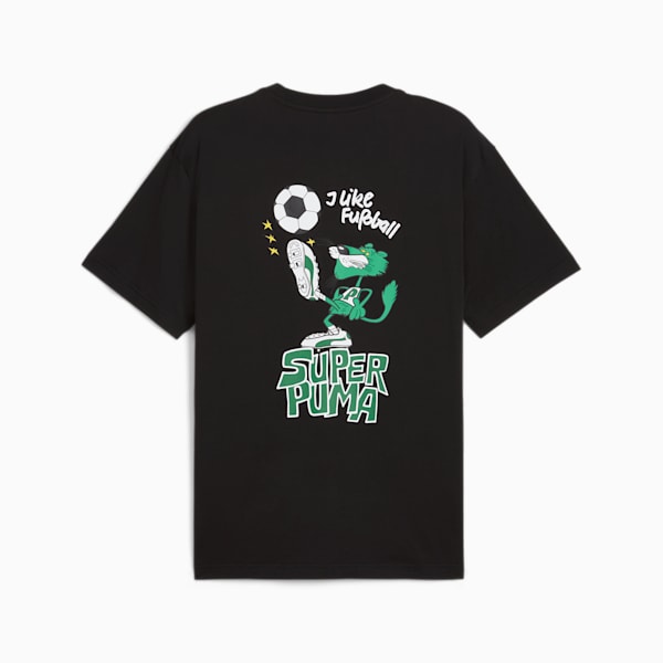 メンズ グラフィック スーパープーマ サッカー 半袖 Tシャツ, PUMA Black, extralarge-JPN
