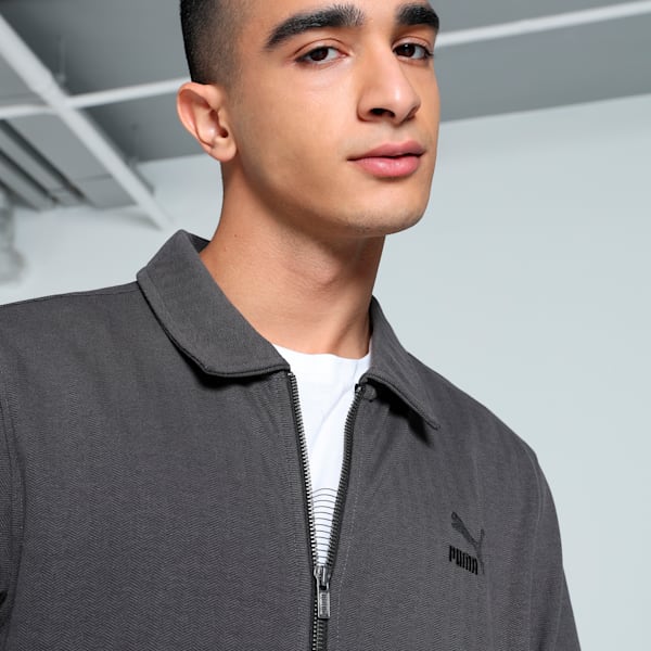 CLASSICS Herringbone Men's Shacket, PUMA Black, extralarge-IND