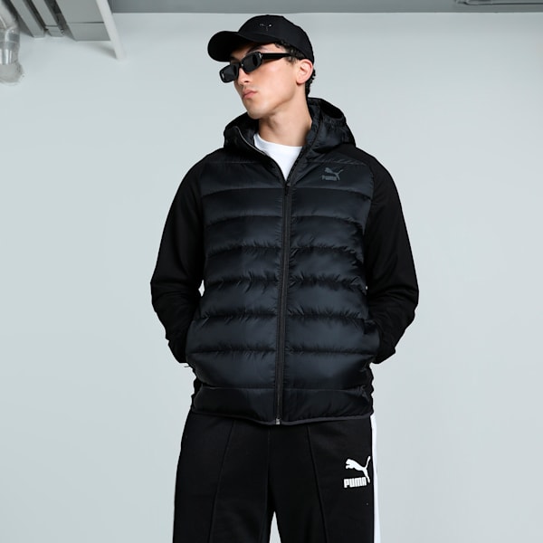 CLASSICS Men's Slim Fit Hybrid Jacket, PUMA Black, extralarge-IND