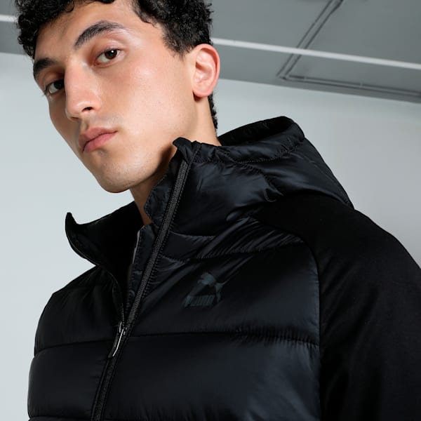 CLASSICS Men's Slim Fit Hybrid Jacket, PUMA Black, extralarge-IND