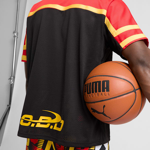 Scoot Trail Blazing Men's Basketball Jersey, PUMA Black-For All Time Red, extralarge