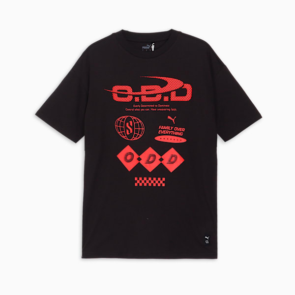 メンズ バスケットボール シグネチャー SCOOTS トレイル BLAZING 半袖 Tシャツ, PUMA Black, extralarge-JPN