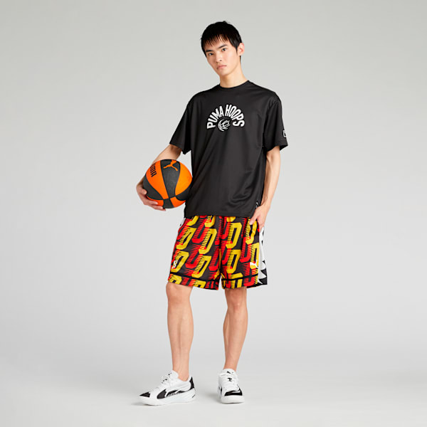 メンズ バスケットボール シグネチャー トレイル BLAZING オール プロ ショーツ, PUMA Black-AOP, extralarge-JPN
