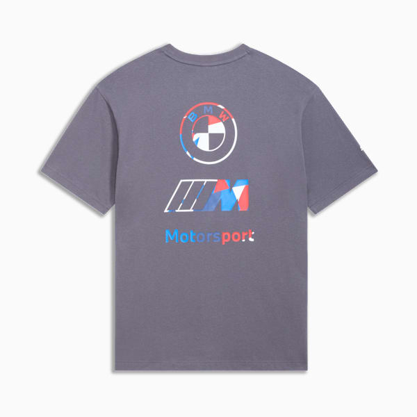 BMW M Motorsport Stacked Logo Tee Men, Galactic Gray, extralarge