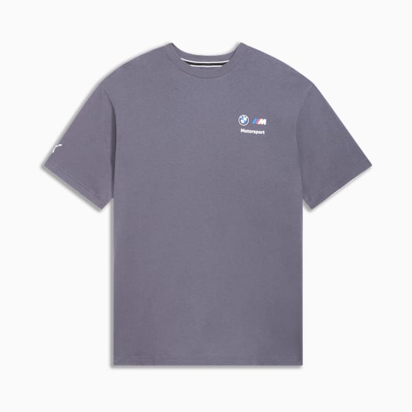 BMW M Motorsport Stacked Logo Tee Men, Galactic Gray, extralarge