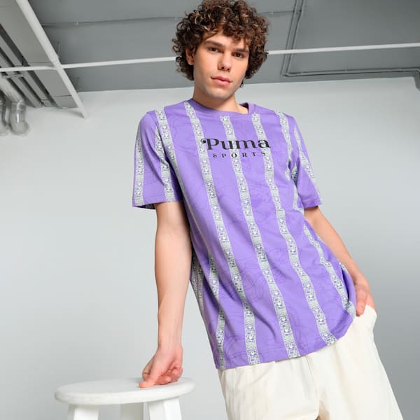 SUPER Men's Printed Tee, Lavender Alert, extralarge-IND