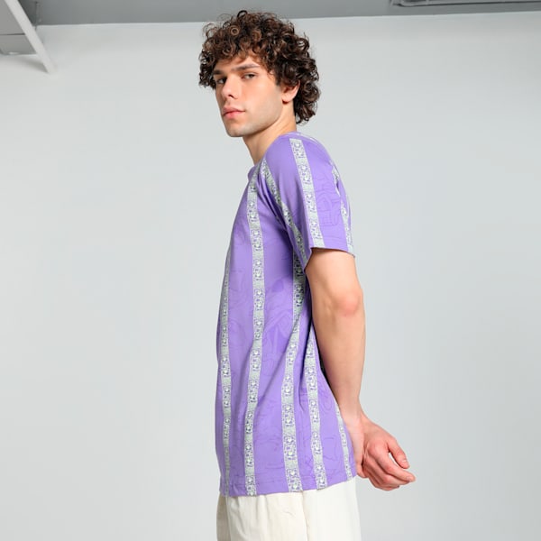 SUPER Men's Printed Tee, Lavender Alert, extralarge-IND
