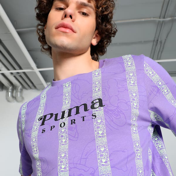 SUPER Men's Printed Tee, Lavender Alert, extralarge-IND