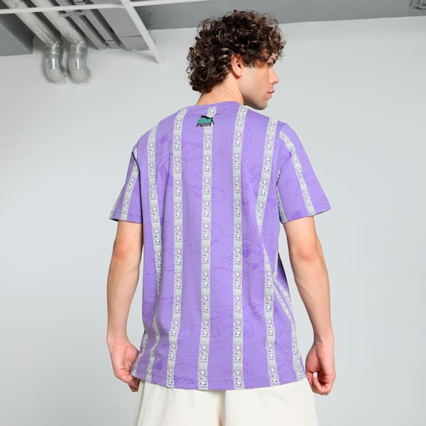 SUPER Men's Printed Tee, Lavender Alert, extralarge-IND