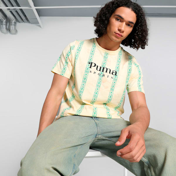 SUPER Men's Printed Tee, Creamy Vanilla, extralarge-IND