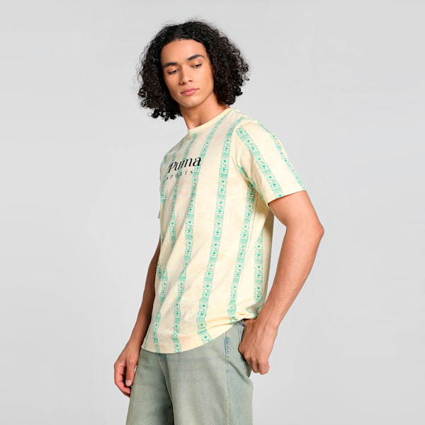SUPER Men's Printed Tee, Creamy Vanilla, extralarge-IND