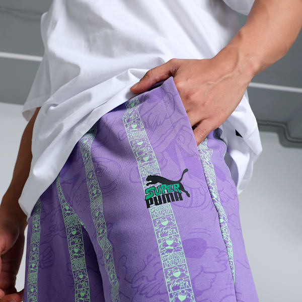 SUPER Printed Men's Shorts, Lavender Fog, extralarge-IND
