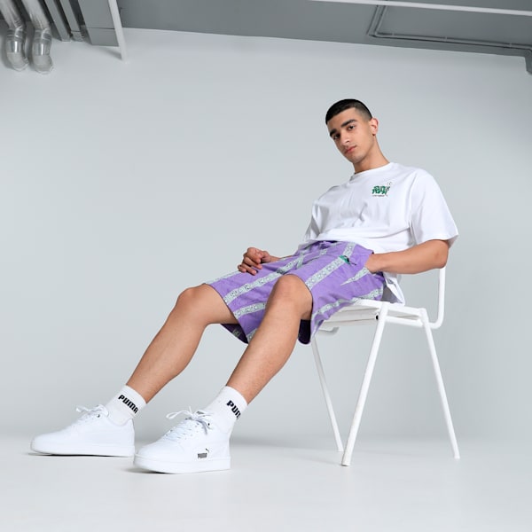SUPER Printed Men's Shorts, Lavender Fog, extralarge-IND