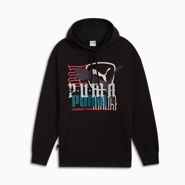 Puma black hoodie mens discount