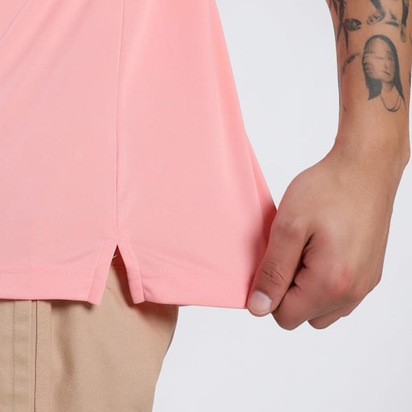 Pure 2.0 Colourblock Men's Golf Polo, Peach Frost-Pink Fruit, extralarge-IND