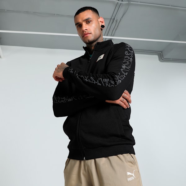 Classics T7 Men's Full Zip Jacket, PUMA Black, extralarge-IND