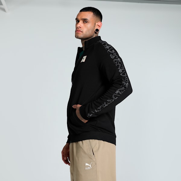 Classics T7 Men's Full Zip Jacket, PUMA Black, extralarge-IND