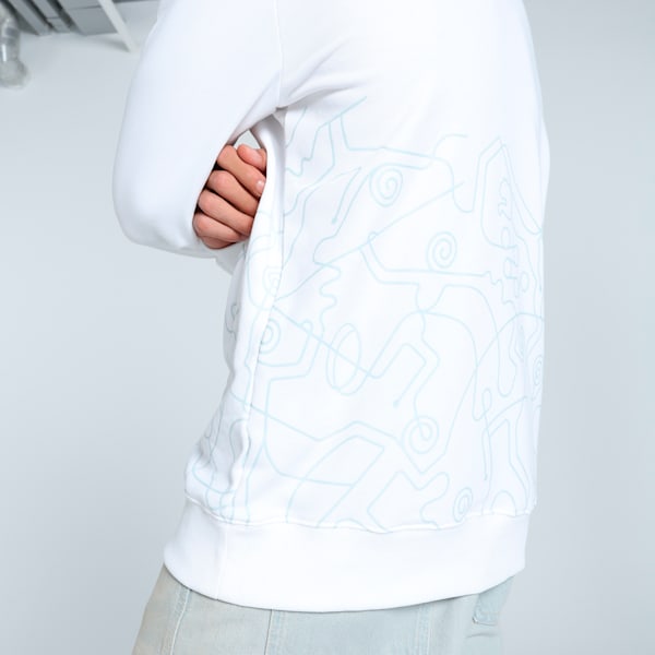 Men's Classics Crew-Neck Sweatshirt, PUMA White, extralarge-IND