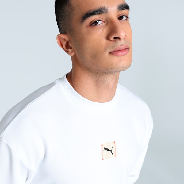Men's Classics Crew-Neck Sweatshirt, PUMA White, extralarge-IND