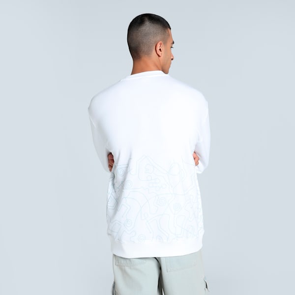 Men's Classics Crew-Neck Sweatshirt, PUMA White, extralarge-IND