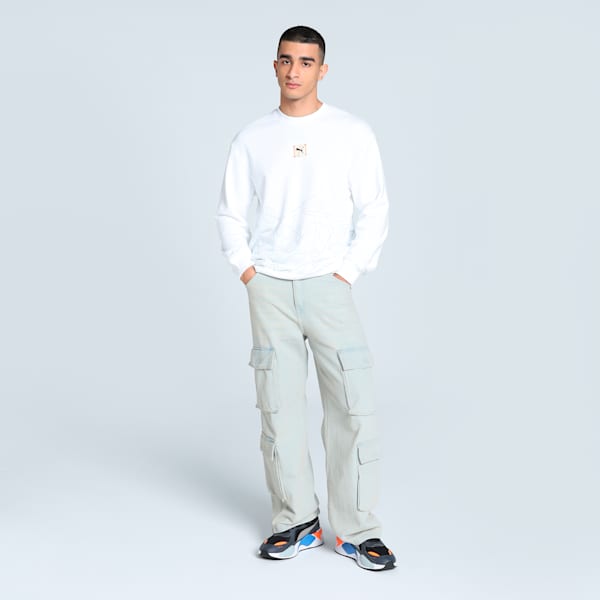 Men's Classics Crew-Neck Sweatshirt, PUMA White, extralarge-IND