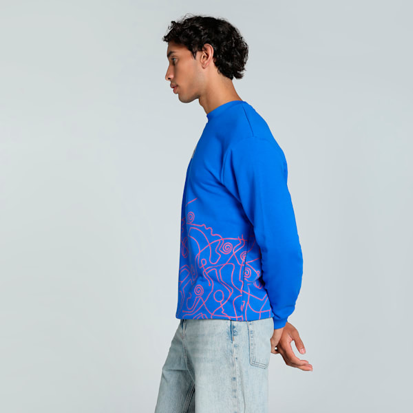 Men's Classics Crew-Neck Sweatshirt, Hyperlink Blue, extralarge-IND