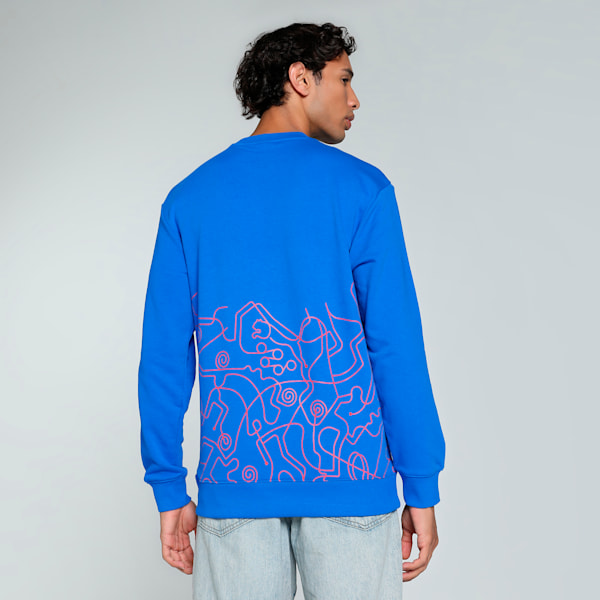 Men's Classics Crew-Neck Sweatshirt, Hyperlink Blue, extralarge-IND