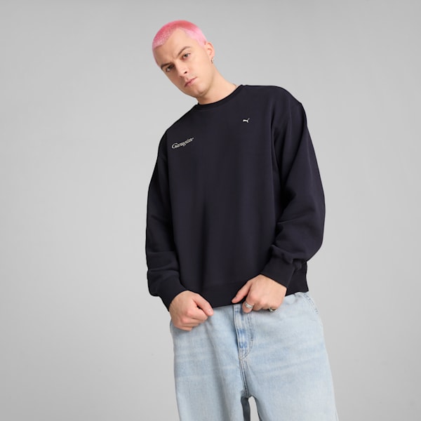 Sudadera estampado MMQ para hombre, New Navy, extralarge