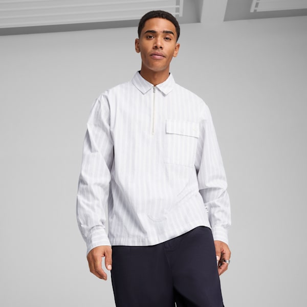 MMQ Men's Half-Zip Relaxed Fit Shirt, Cool Weather, extralarge-IND