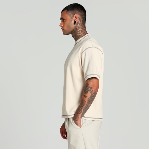 MMQ Men's Rib Tee, Alpine Snow, extralarge