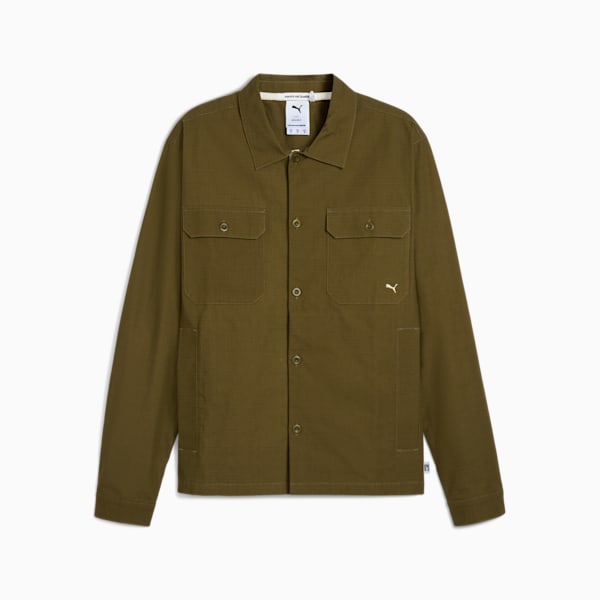 MMQ Ripstop Men's Relaxed Fit Overshirt, Olive Drab, extralarge-IND