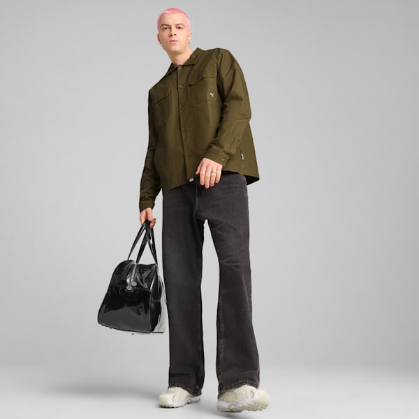 MMQ Ripstop Men's Relaxed Fit Overshirt, Olive Drab, extralarge-IND