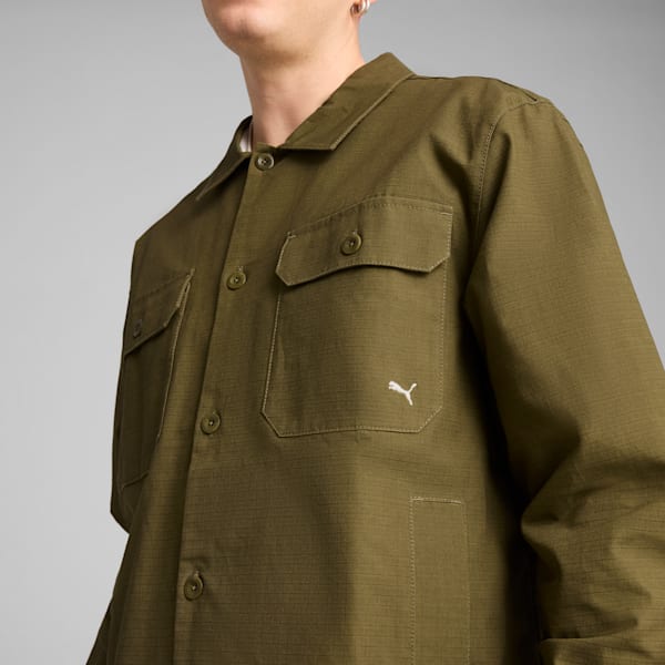 MMQ Ripstop Men's Relaxed Fit Overshirt, Olive Drab, extralarge-IND