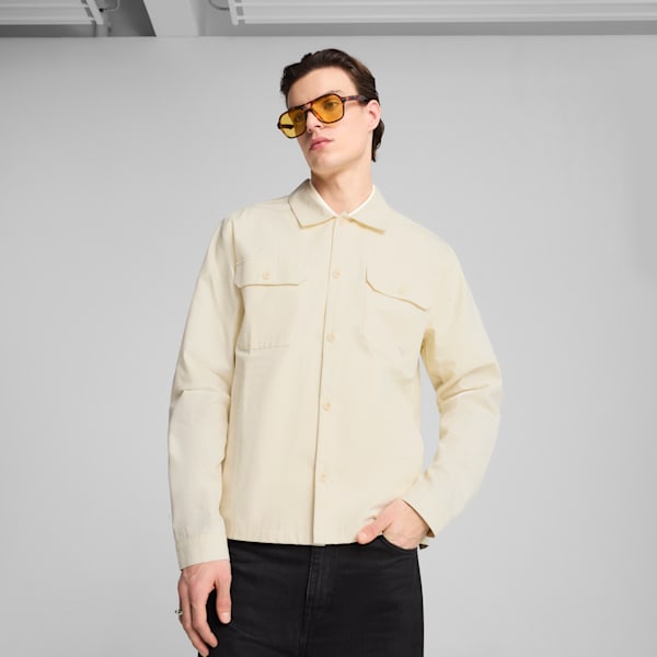 MMQ Ripstop Men's Relaxed Fit Overshirt, Pristine, extralarge-IND