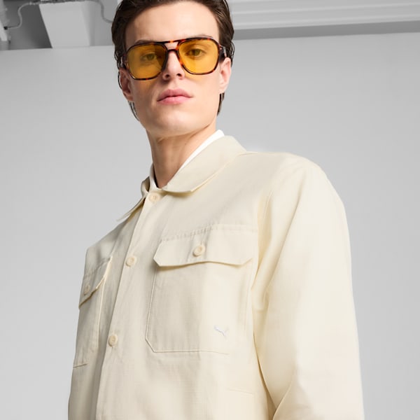 MMQ Ripstop Men's Relaxed Fit Overshirt, Pristine, extralarge-IND