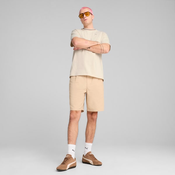 MMQ Men's Oversized Chino Shorts, Light Sand, extralarge-IND