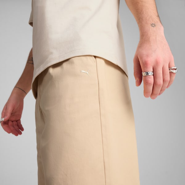 MMQ Men's Oversized Chino Shorts, Light Sand, extralarge-IND
