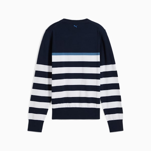 Resort Stripe Sweater Women, Deep Navy-White Glow, extralarge