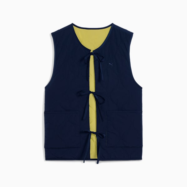YONA Women's Relaxed Fit Reversible Vest, New Navy, extralarge-IND
