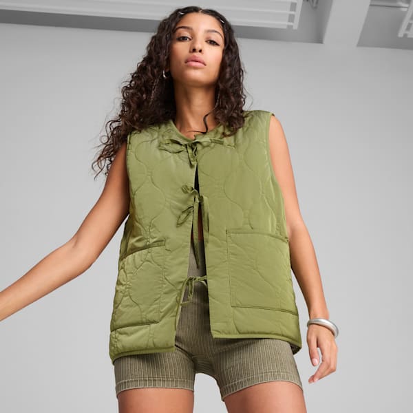 YONA Women's Reversible Vest, Kiwi Green, extralarge