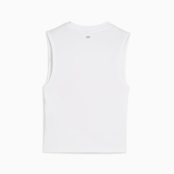 Playera sin mangas estampada YONA para mujer, PUMA White, extralarge
