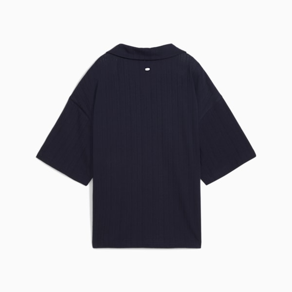 Playera oversize YONA para mujer, New Navy, extralarge