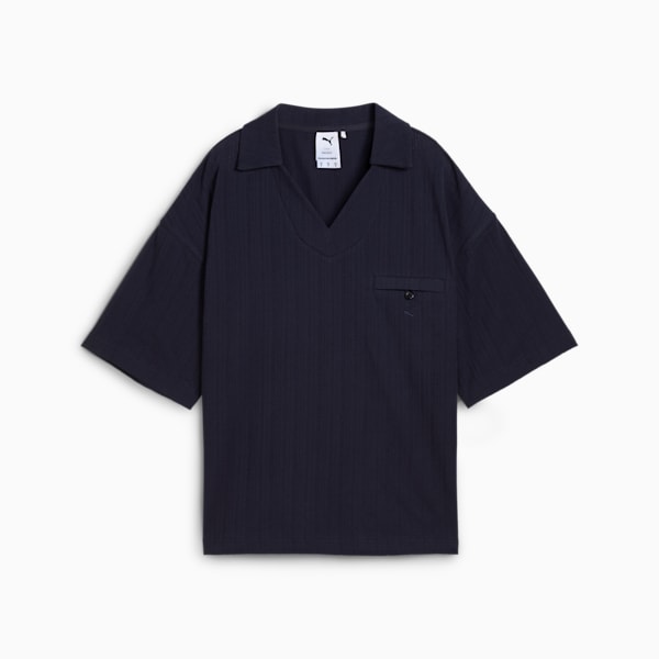 Playera oversize YONA para mujer, New Navy, extralarge